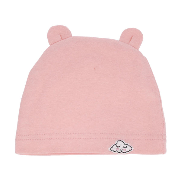 Parsa Beauty PARSA Baby Mütze rosa mit Öhrchen und Wölkchenstickerei 1Stk