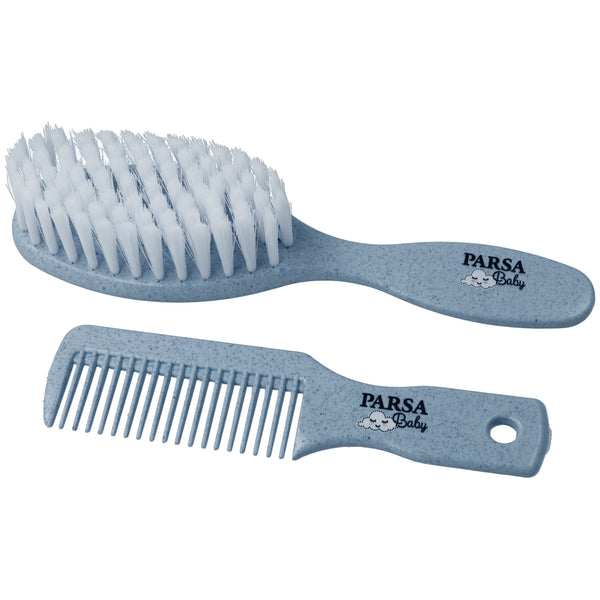 Parsa Beauty PARSA Baby Pflegeset, Bürste Und Kamm, Blau