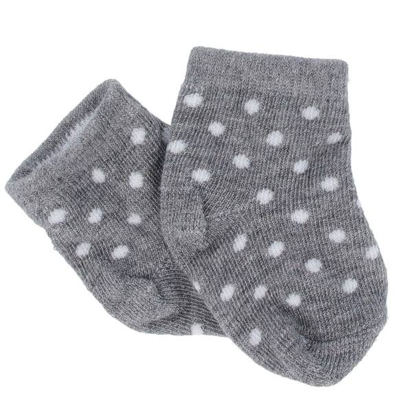 Parsa Beauty PARSA Baby Söckchen Grau Mit Weißen Punkten