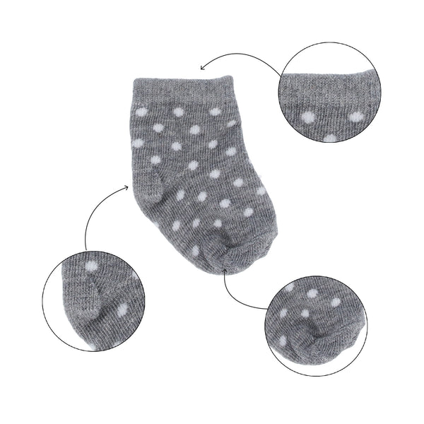 Parsa Beauty PARSA Baby Söckchen Grau Mit Weißen Punkten