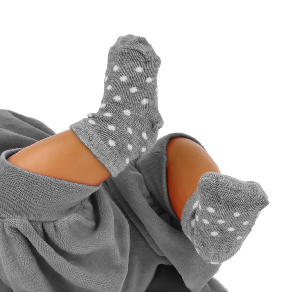 Parsa Beauty PARSA Baby Söckchen Grau Mit Weißen Punkten