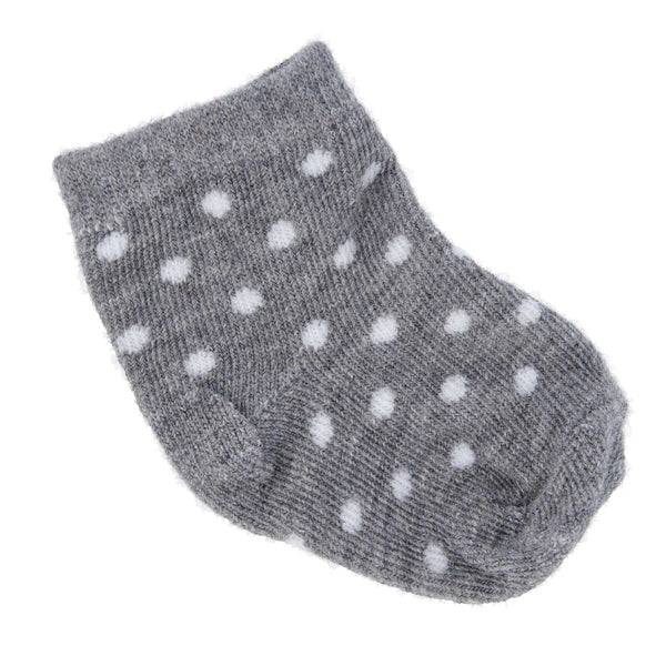 Parsa Beauty PARSA Baby Söckchen grau mit weißen Punkten