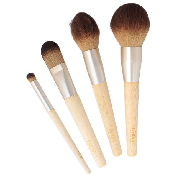 Parsa Beauty PARSA Beauty 4-tlg. Pinsel Set aus FSC®-zertifiziertem Bambus