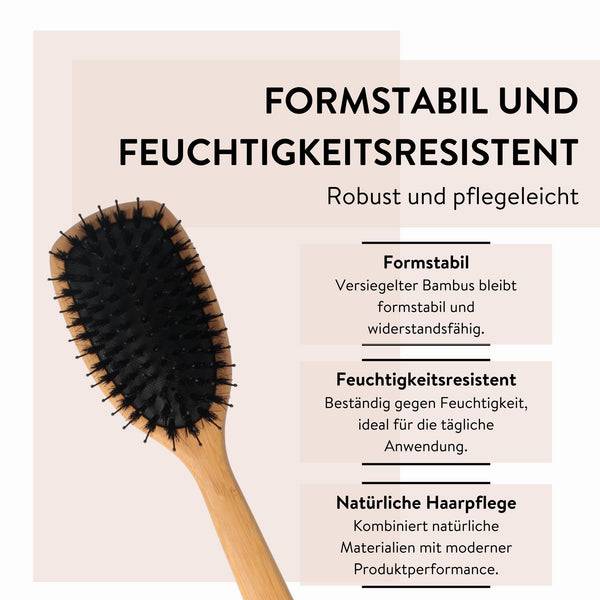 Parsa Beauty PARSA Beauty Bambus Pflegebürste Groß Oval Mit Mischborsten Aus FSC® -zertifiziertem Bambus