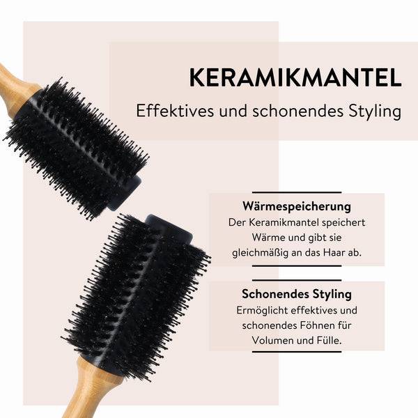 Parsa Beauty PARSA Beauty Bambus Volumenbürste Aloe Vera Groß ø 33mm Aus FSC®-zertifiziertem Bambus