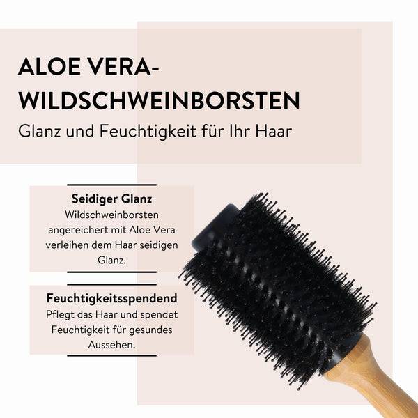 Parsa Beauty PARSA Beauty Bambus Volumenbürste Aloe Vera Groß ø 33mm Aus FSC®-zertifiziertem Bambus
