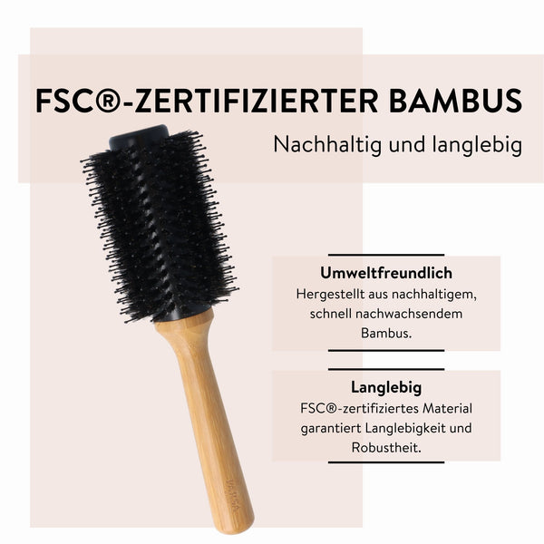 Parsa Beauty PARSA Beauty Bambus Volumenbürste Aloe Vera Groß ø 33mm Aus FSC®-zertifiziertem Bambus