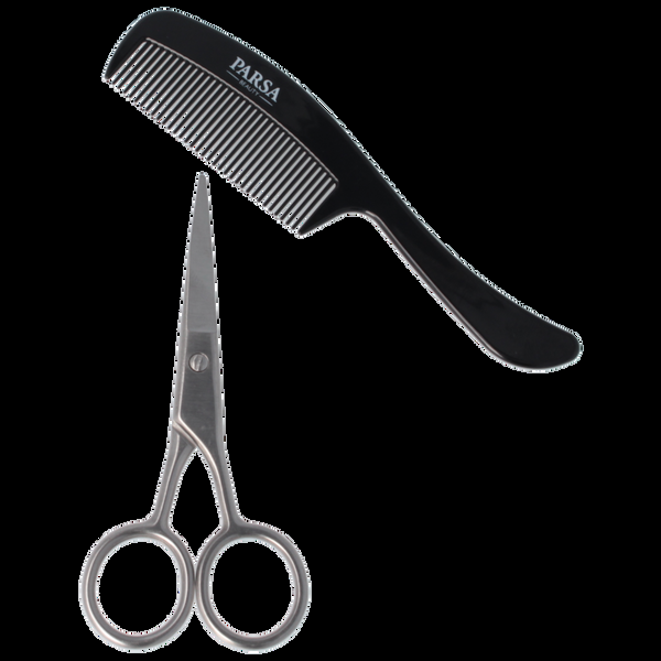 Parsa Beauty PARSA Beauty Black Edition Bart-Set - Schere Und Kamm