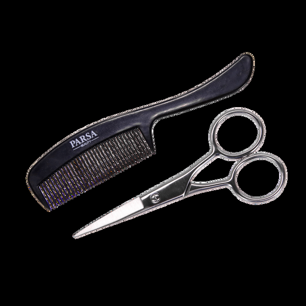 Parsa Beauty PARSA Beauty Black Edition Bart-Set - Schere und Kamm