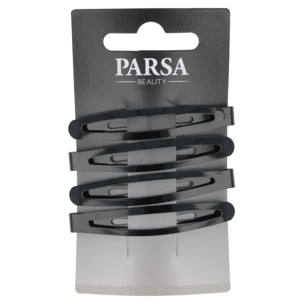 Parsa Beauty PARSA Beauty Haarclip oval schwarz shiny 4Stk Parsa Beauty PARSA Beauty Haarclip oval schwarz shiny 4Stk