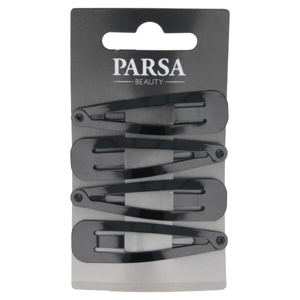 Parsa Beauty PARSA Beauty Haarclip Schwarz Shiny 6cm 4Stk