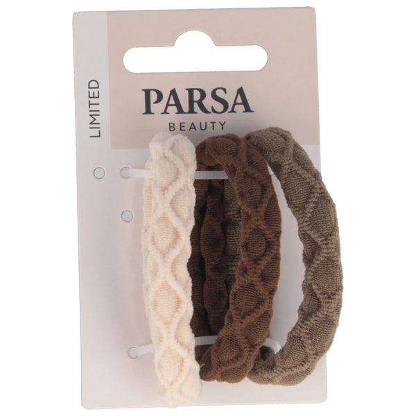 Parsa Beauty PARSA Beauty Haargummi Strukturiert Mehrfarbig 5,5cm 3Stk