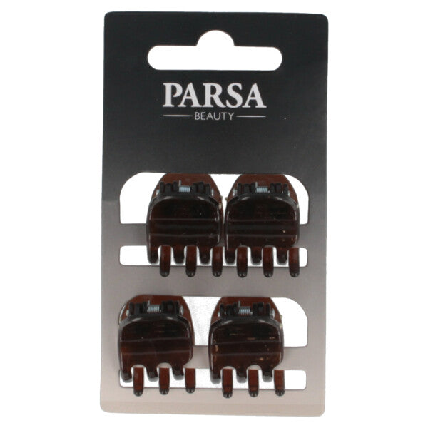 Parsa Beauty PARSA Beauty Haarklammer Braun Shiny 4Stk