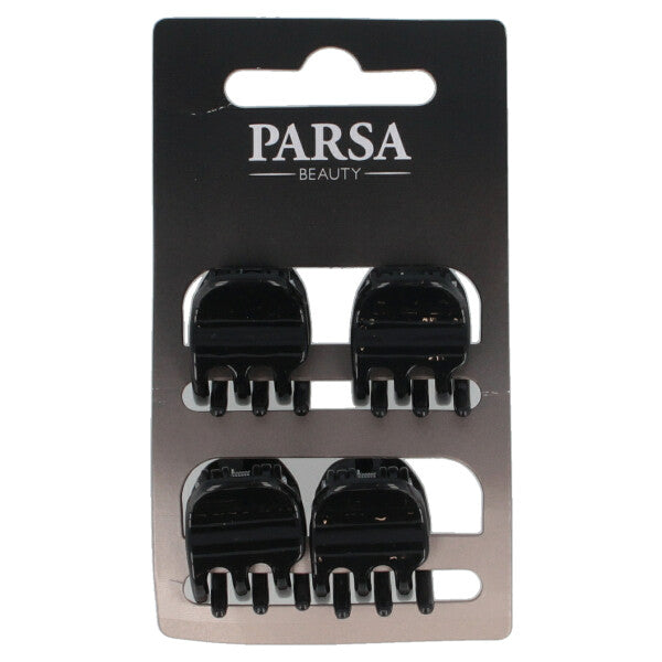Parsa Beauty PARSA Beauty Haarklammer Schwarz Shiny 4Stk