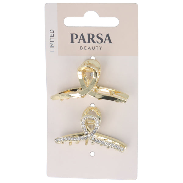 Parsa Beauty PARSA Beauty Haarklammer Strass Gold 2Stk