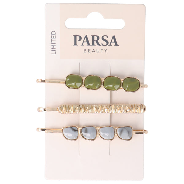 Parsa Beauty PARSA Beauty Haarklemme Steine Grün 3Stk