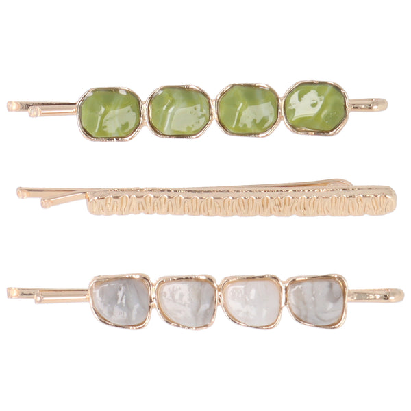 Parsa Beauty PARSA Beauty Haarklemme Steine grün 3Stk Parsa Beauty PARSA Beauty Haarklemme Steine grün 3Stk