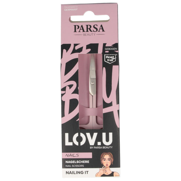 Parsa Beauty PARSA Beauty LOV.U Nagelschere Gebogen, Rosa