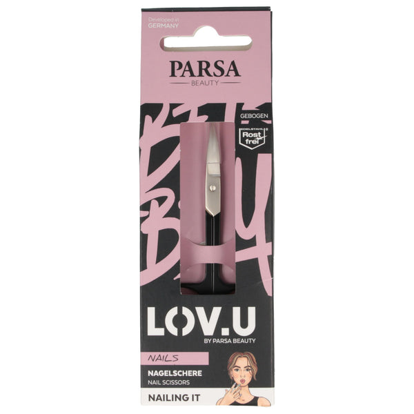 Parsa Beauty PARSA Beauty LOV.U Nagelschere Gebogen, Schwarz