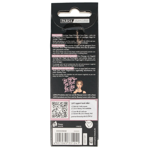 Parsa Beauty PARSA Beauty LOV.U Nagelschere Gebogen, Schwarz