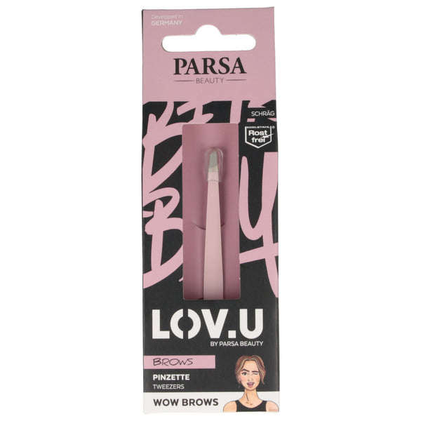 Parsa Beauty PARSA Beauty LOV.U Pinzette Schräg, Rosa