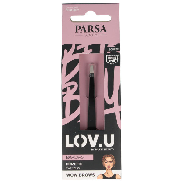 Parsa Beauty PARSA Beauty LOV.U Pinzette Schräg, Schwarz