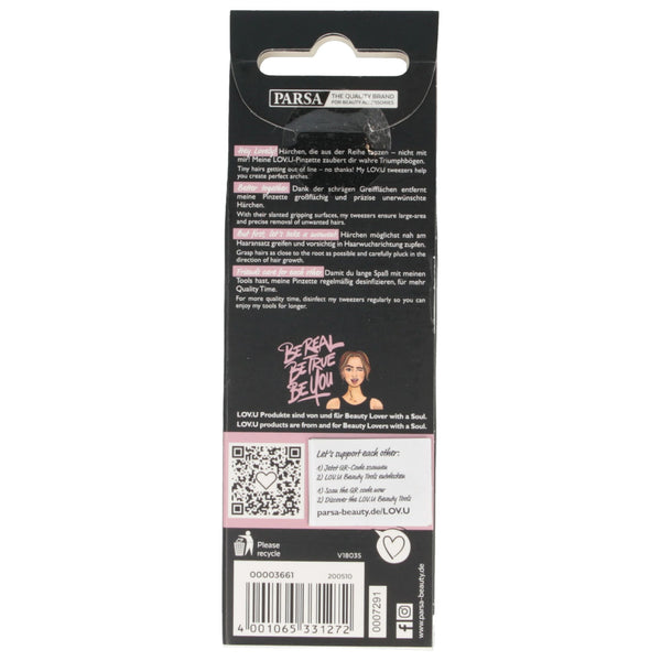 Parsa Beauty PARSA Beauty LOV.U Pinzette Schräg, Schwarz
