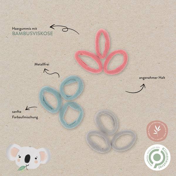 Parsa Beauty PARSA Beauty Nature Kids Haargummi Gerippt Mit Bambusviskose, 9 Stk