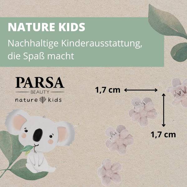 Parsa Beauty PARSA Beauty Nature Kids Haarklammer Blütenform Mit Weizenstroh, 6 Stk