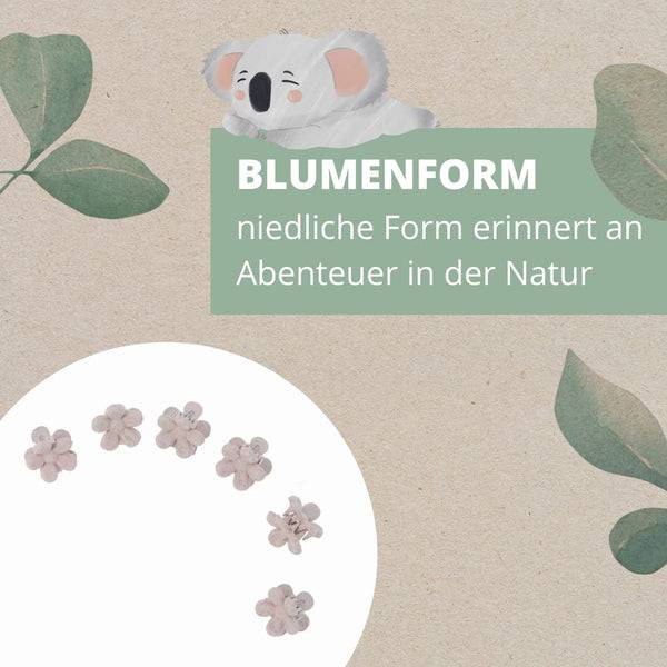 Parsa Beauty PARSA Beauty Nature Kids Haarklammer Blütenform Mit Weizenstroh, 6 Stk