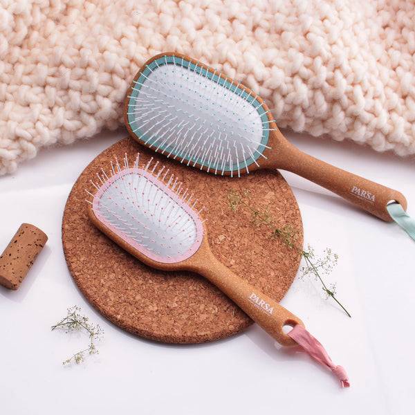 Parsa Beauty PARSA Beauty Nature Love Kork Entwirr-Haarbürsten Wet & Dry Organic Groß + Klein