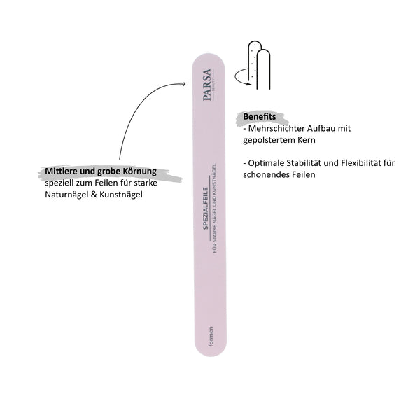 Parsa Beauty PARSA Beauty Spezialfeile Für Starke Nägel Und Kunstnägel