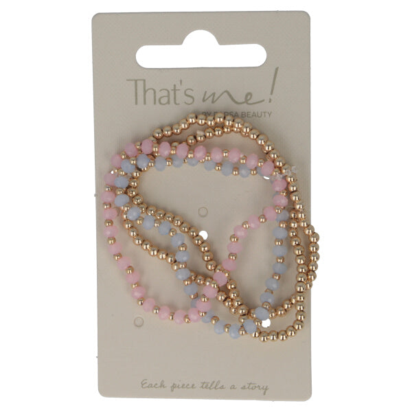 Parsa Beauty That's Me By PARSA Beauty Armbandset In Gold Mit Blauen Und Rosanen Perlen