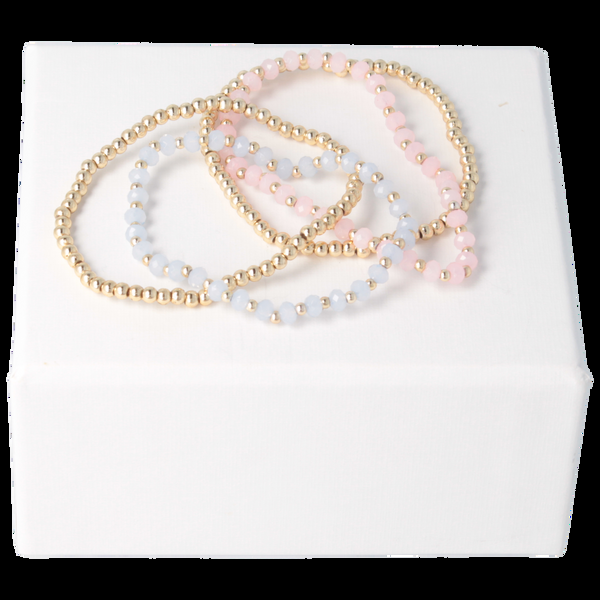 Parsa Beauty That's Me By PARSA Beauty Armbandset In Gold Mit Blauen Und Rosanen Perlen