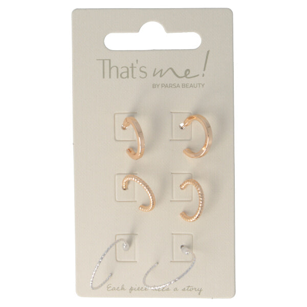 Parsa Beauty That's Me By PARSA Beauty Creolen-Set Mit Goldener Farbe Und Fröhlichen Anhängern