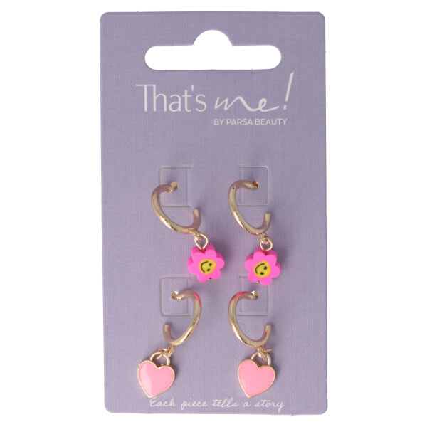 Parsa Beauty That's Me By PARSA Beauty Creolen-Set Mit Goldener Farbe Und Fröhlichen Anhängern