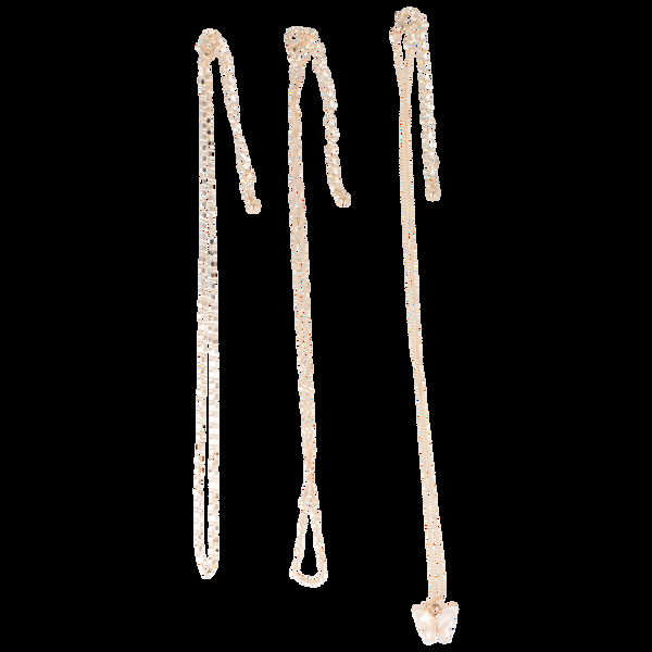 Parsa Beauty That's me by PARSA Beauty Kettenset mit drei goldenen Ketten und einem Schmetterling-Anhänger