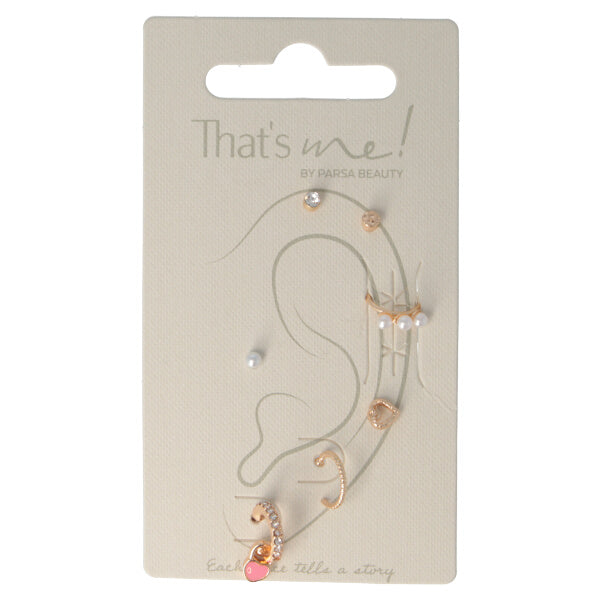 Parsa Beauty That's Me By PARSA Beauty Mehrfachohrstecker In Gold Mit Perlendetails