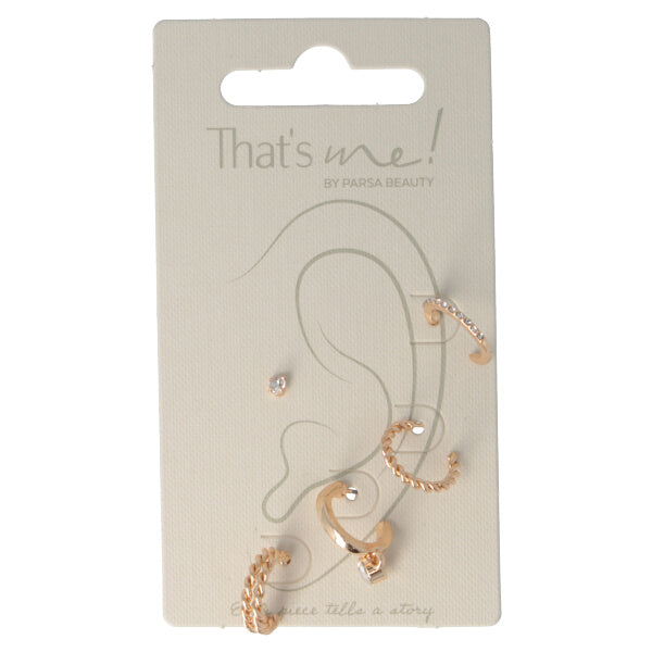 Parsa Beauty That's Me By PARSA Beauty Mehrfachohrstecker Mit Strass In Gold