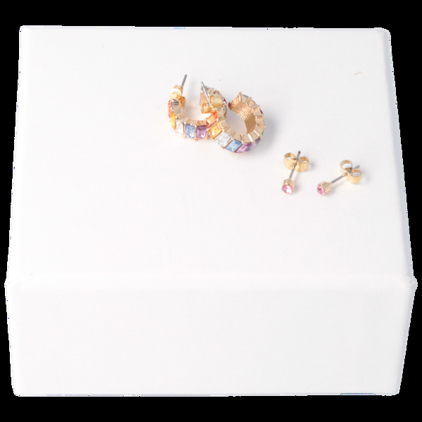 Parsa Beauty That's Me By PARSA Beauty Ohhring-Set Mit Goldenen Strass Creolen Und Passenden Steckern