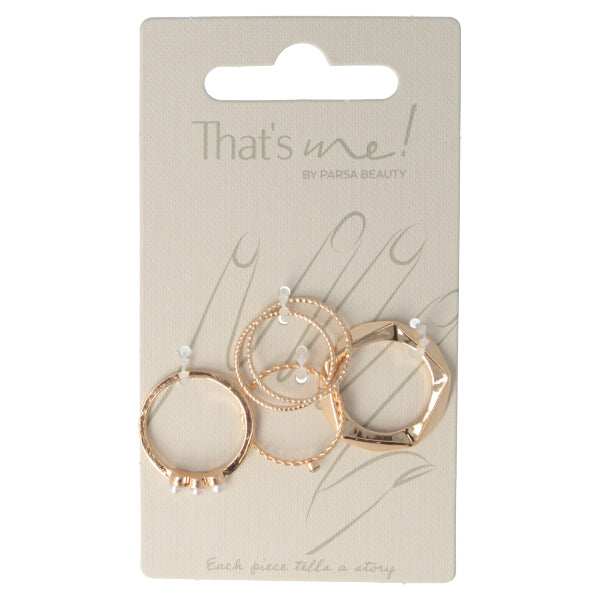 Parsa Beauty That's Me By PARSA Beauty Ringset In Gold Mit Perlendetails