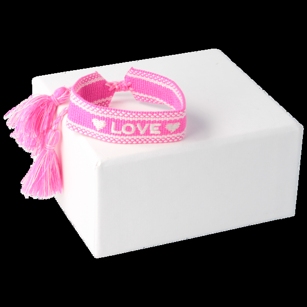 Parsa Beauty That's Me By PARSA Beauty Stoffarmband In Pink Mit Love Schriftzug