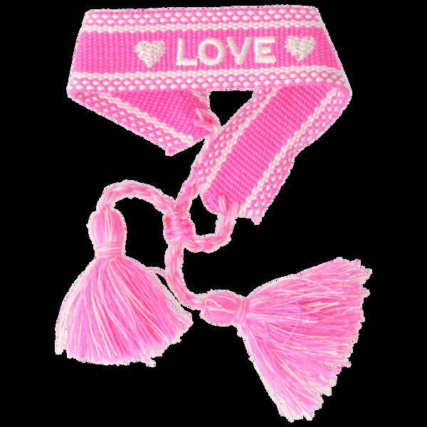 Parsa Beauty That's me by PARSA Beauty Stoffarmband in Pink mit Love Schriftzug