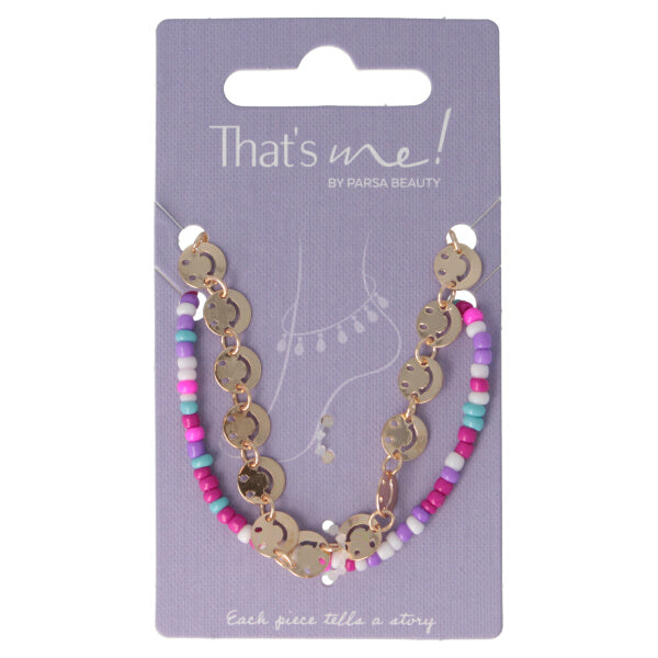 Parsa Beauty That's Me By PARSA Fußketten-Set Mit Smileys Und Bunten Perlen