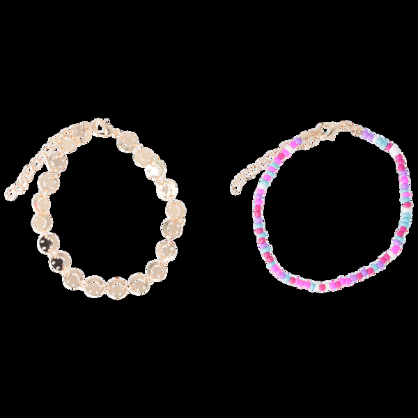 Parsa Beauty That's me by PARSA Fußketten-Set mit Smileys und bunten Perlen