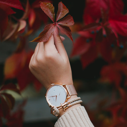 Paul Hewitt Ankerarmband Phrep Roségold Leder Hazelnut