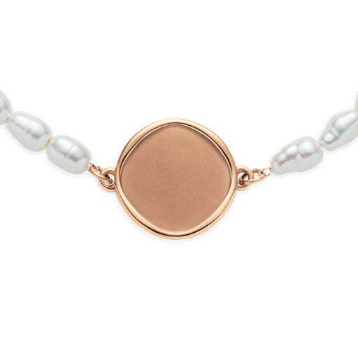 Paul Hewitt Engravable Coin Pearl Armkette Roségold