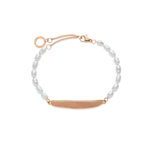 Paul Hewitt Engravable Plate Pearl Armkette Roségold