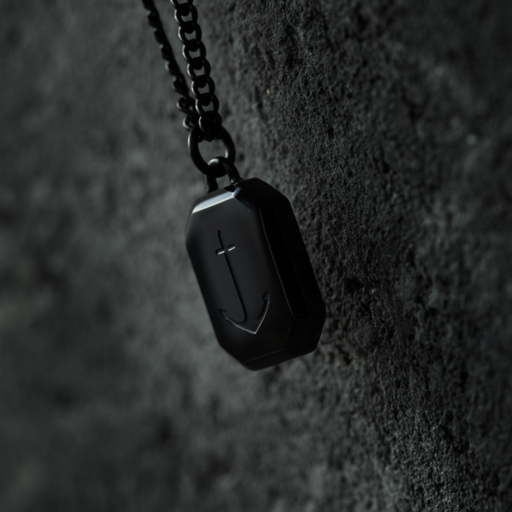 Paul Hewitt Men's Octagonal Halskette Anchor Schwarz