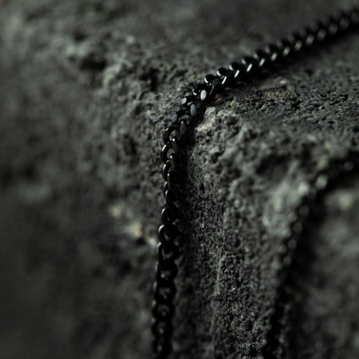 Paul Hewitt Men's Octagonal Halskette Anchor Schwarz